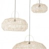 Suspension Ellis Rotin Blanc 40x40