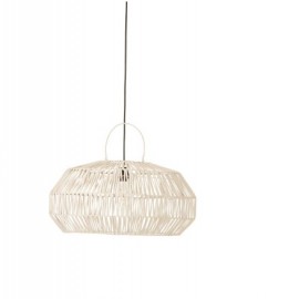 Suspension Ellis Rotin Blanc 60x60