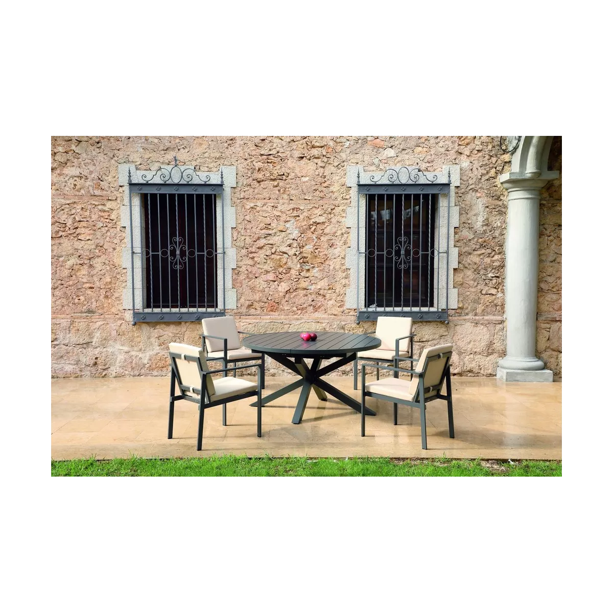Housse Table Repas ronde 120/140 -200x200x100