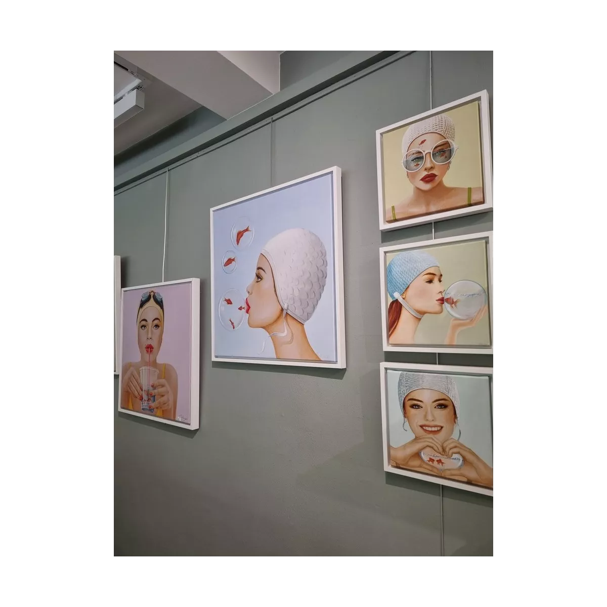 Tableau Baigneuse Kiss 35x35