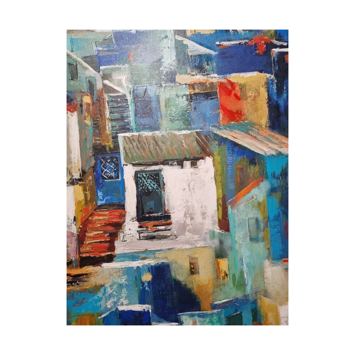 Tableau Maisons de Soleil 60x90