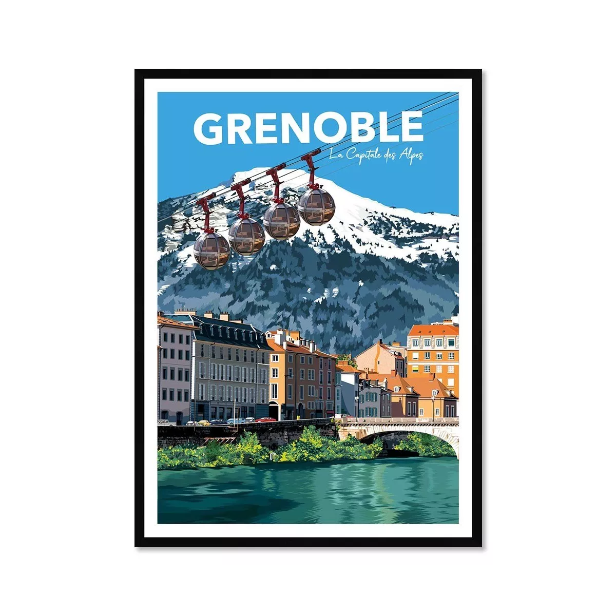 Tableau Poster Grenoble 50X70