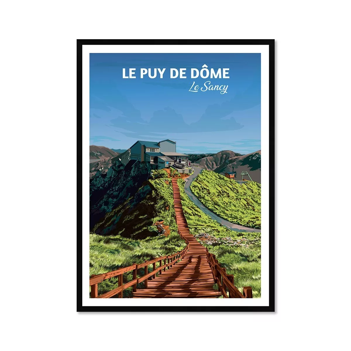 Tableau Poster Le Puy de Dôme 30x40
