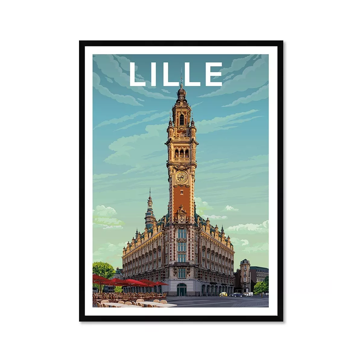 Tableau Poster Lille 30x40