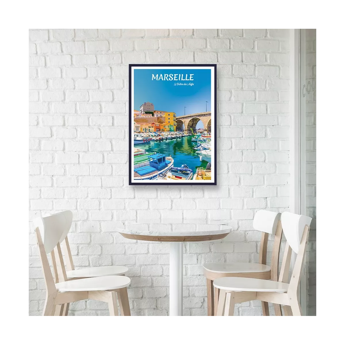 Tableau Poster Marseille Le Vallon 50x70