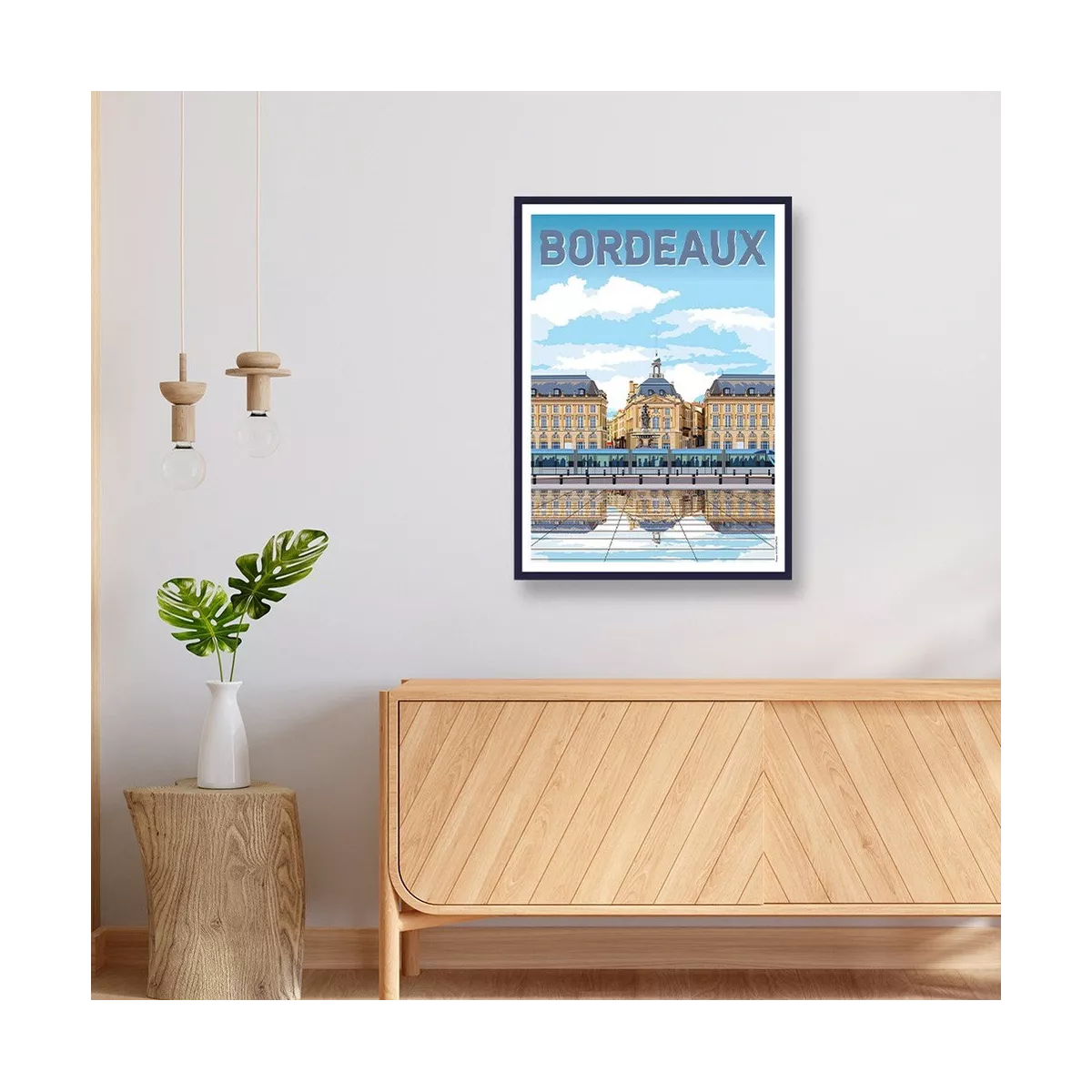 Tableau Poster Bordeaux Bourse  30x40