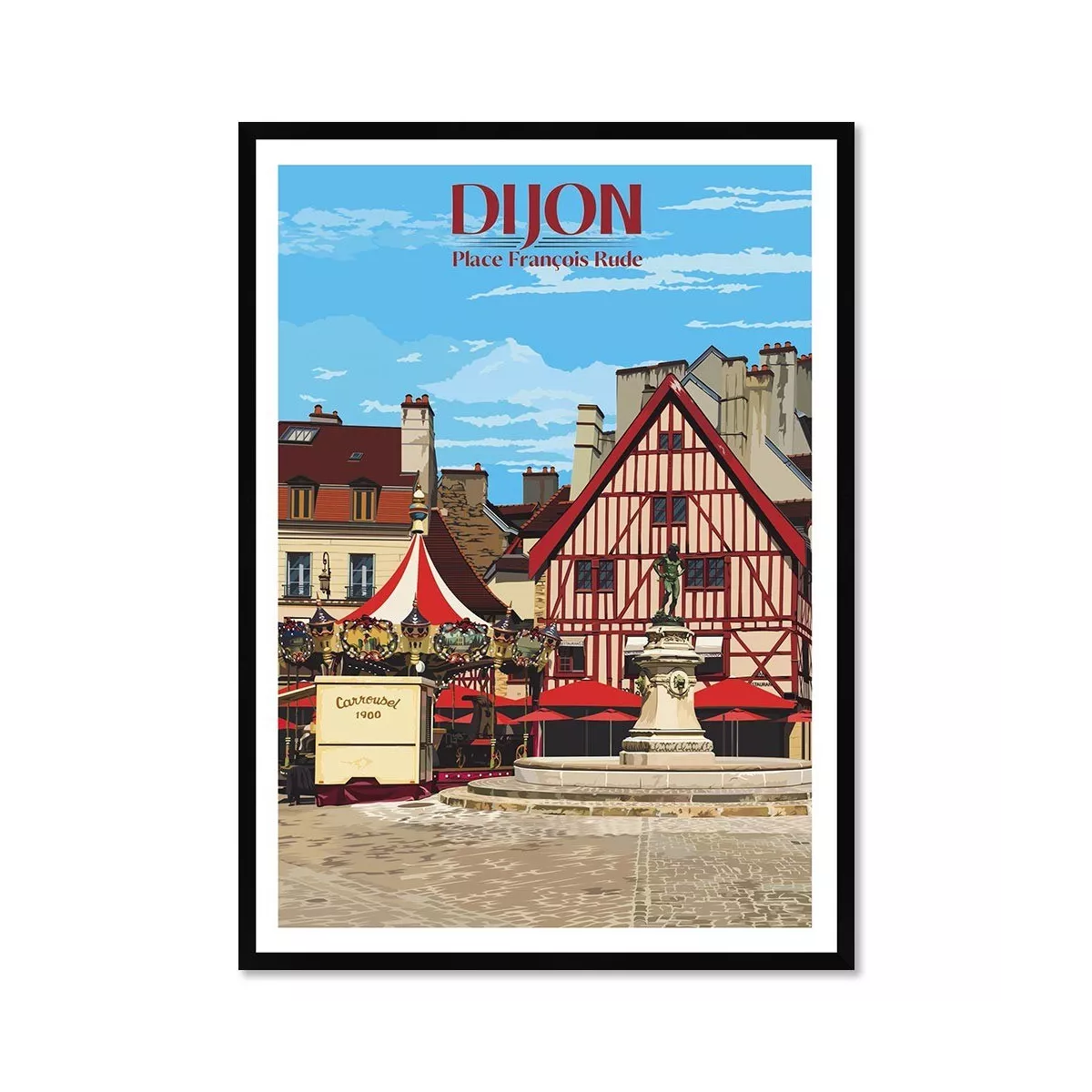 Tableau Poster Dijon 50x70