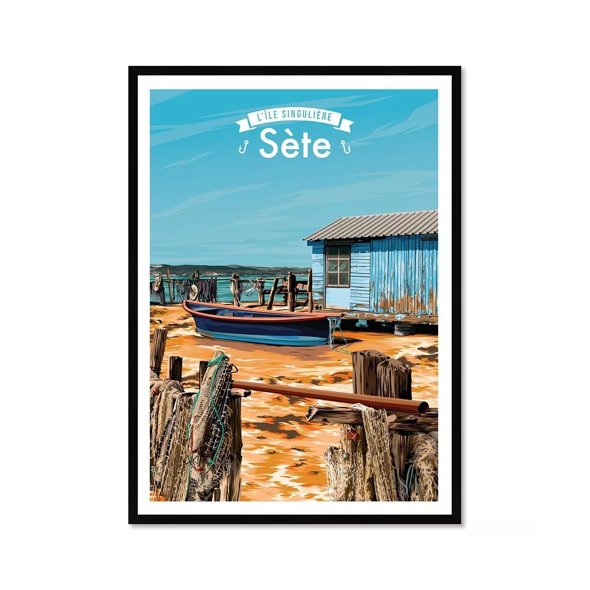 Tableau Poster Sète 30x40