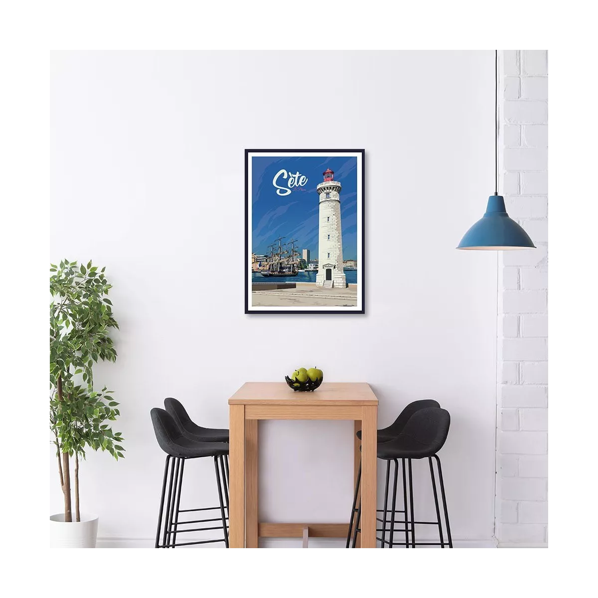 Tableau Poster Sète Le Phare 30x40