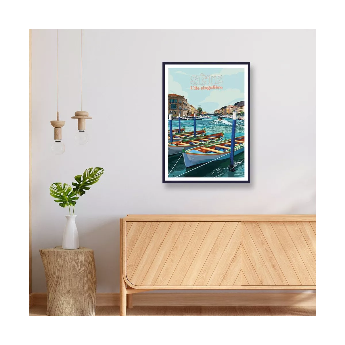 Tableau Poster Sète Le Canal 50x70