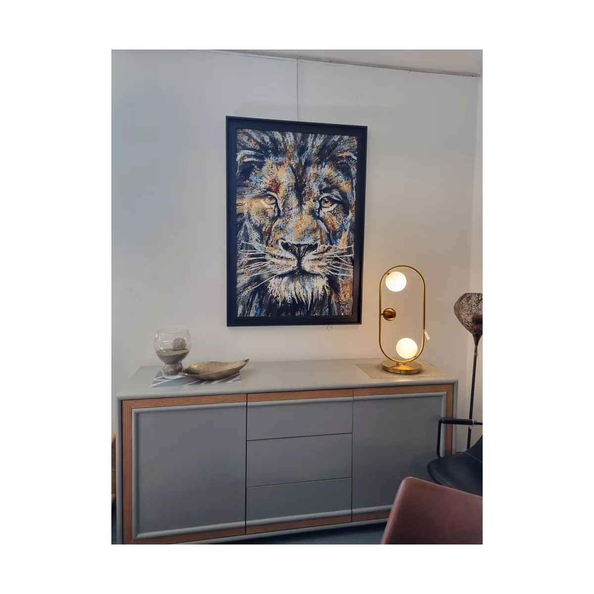 Tableau Romaric, Le Lion 80x120