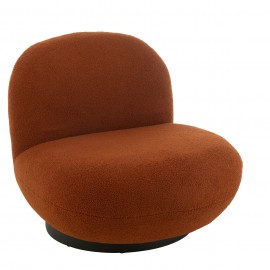 Fauteuil Lounge Pivotant orange Tetu