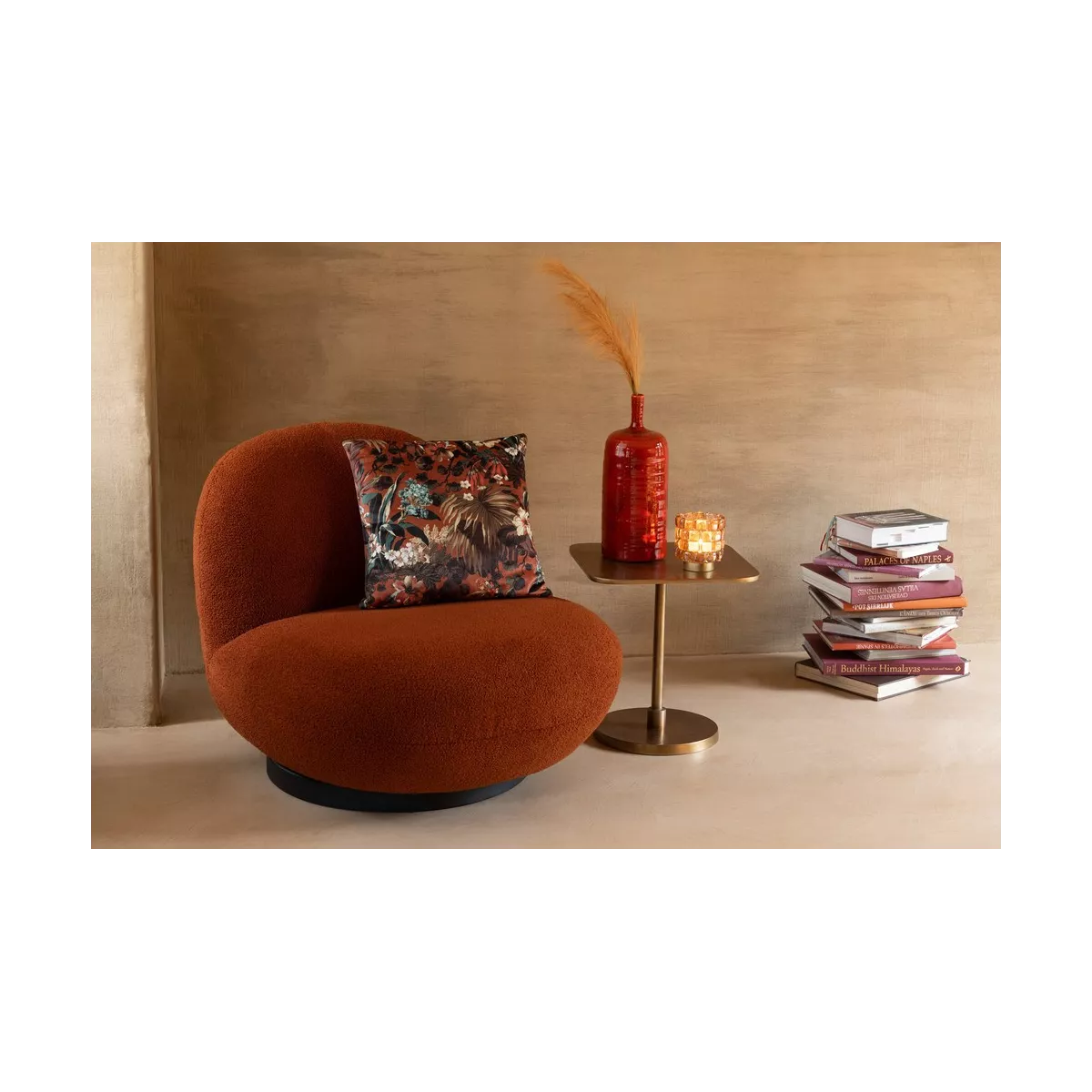 Fauteuil  Lounge Pivotant orange Tetu