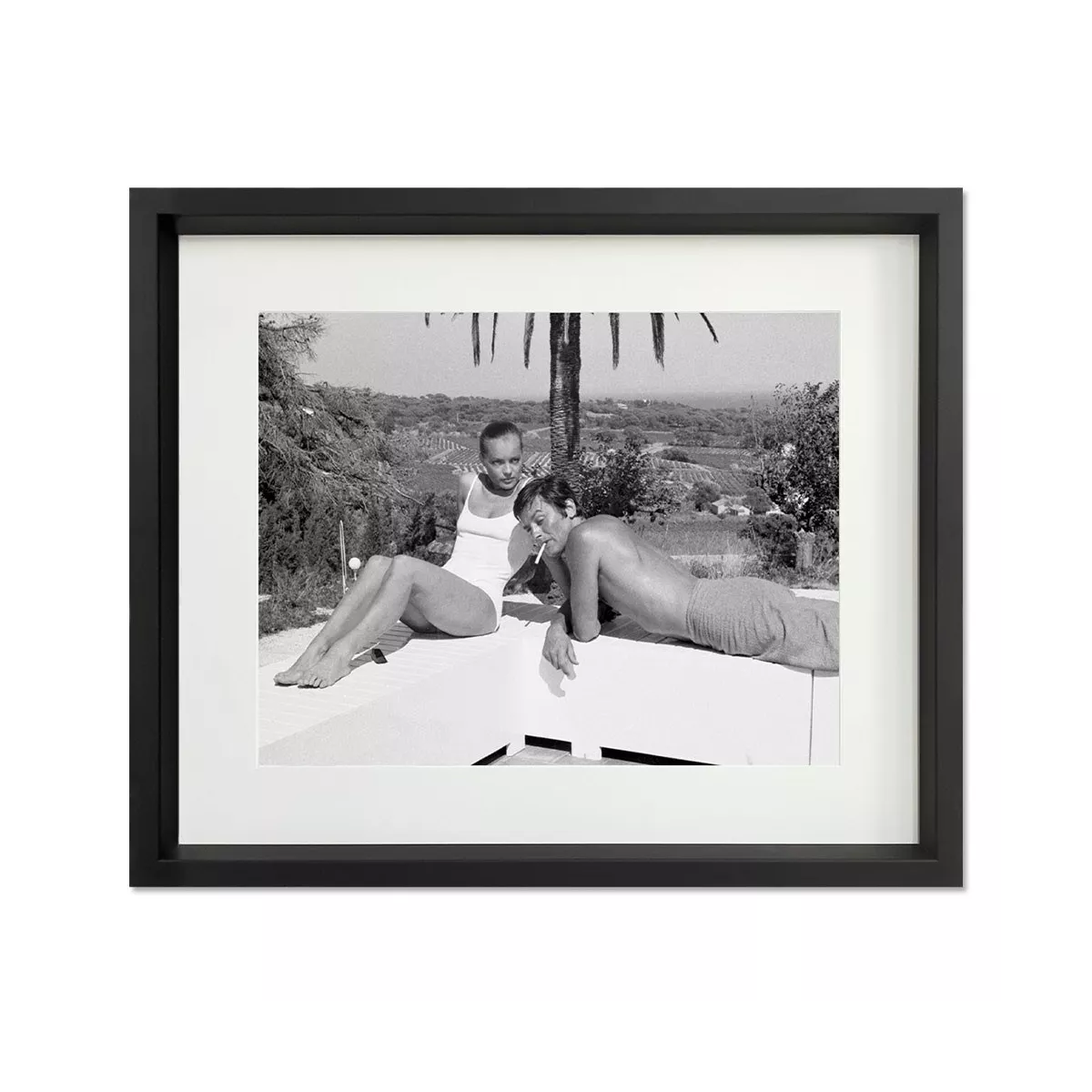 Tableau Image Romy Schneider et Alain Delon 53x63