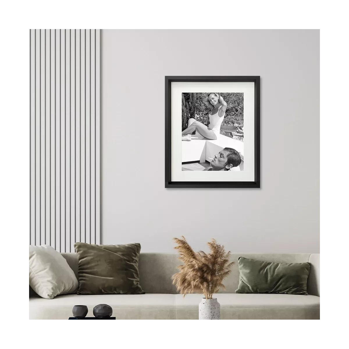 Tableau Image Romy Schneider et Alain Delon 3 53x63