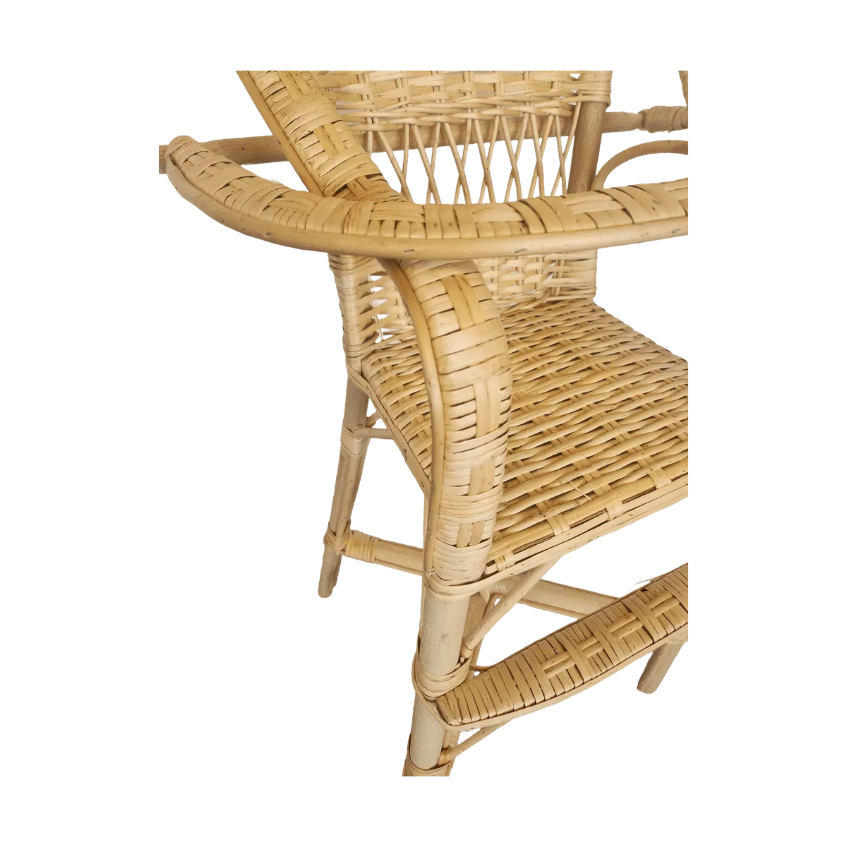 Chaise Haute d'enfant Rotin Naturel