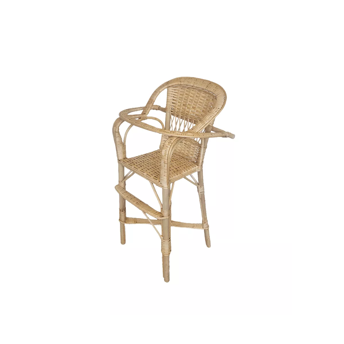 Chaise Haute d'enfant Rotin Naturel