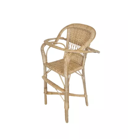 Chaise Haute d'enfant Rotin Naturel