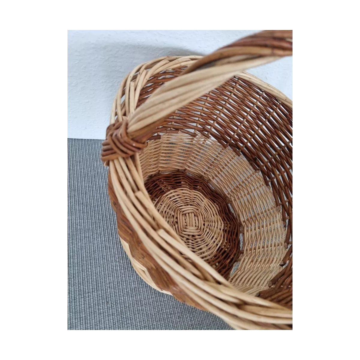Corbeille Delphine Osier Bicolore 40x40