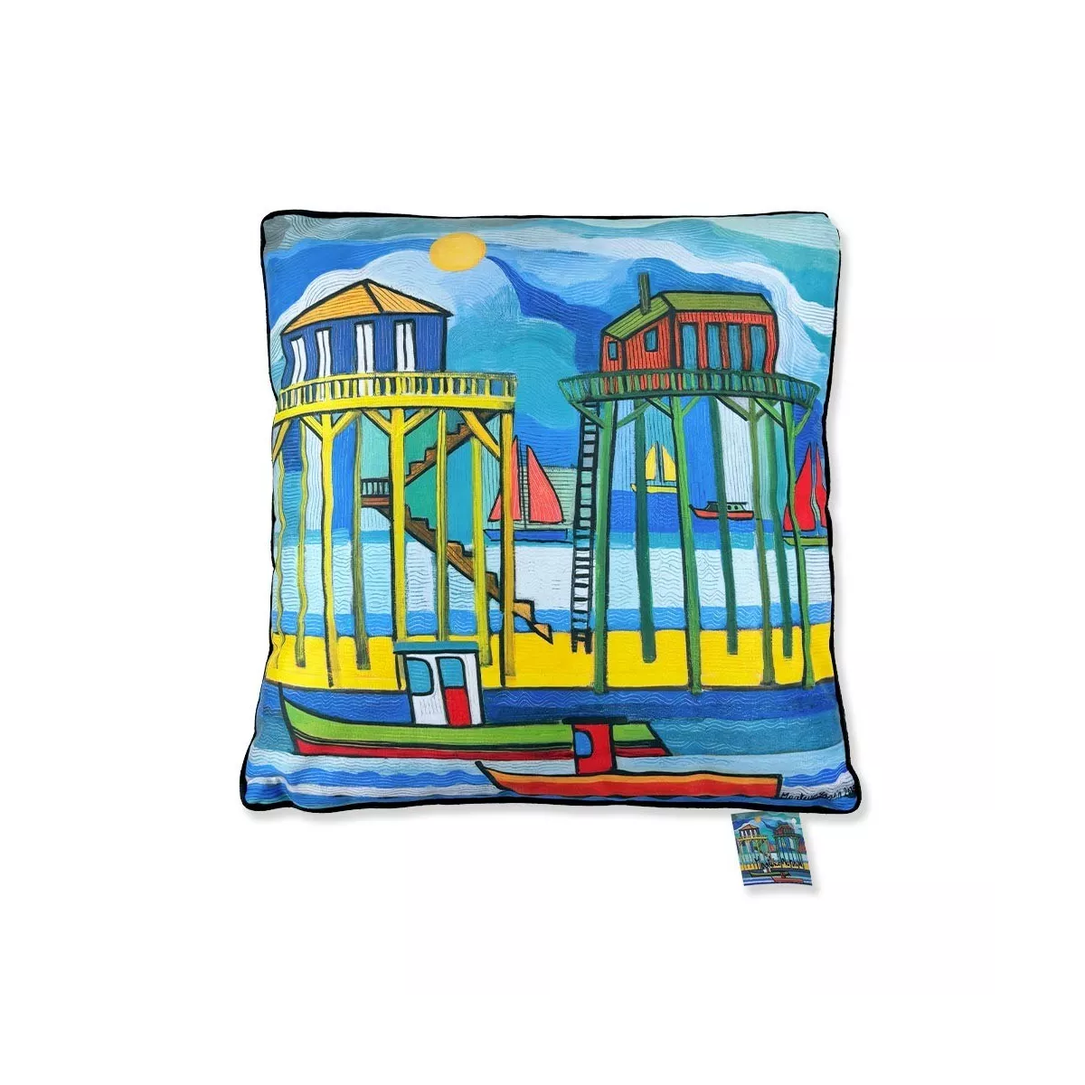 Coussin M Gonnin A la Pêche 45x45