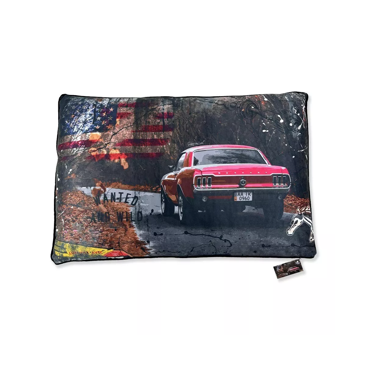 Coussin Mustang Rouge Rubix 40x60
