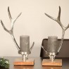 Lot de 2 bougeoirs CBois de Cerf H.42