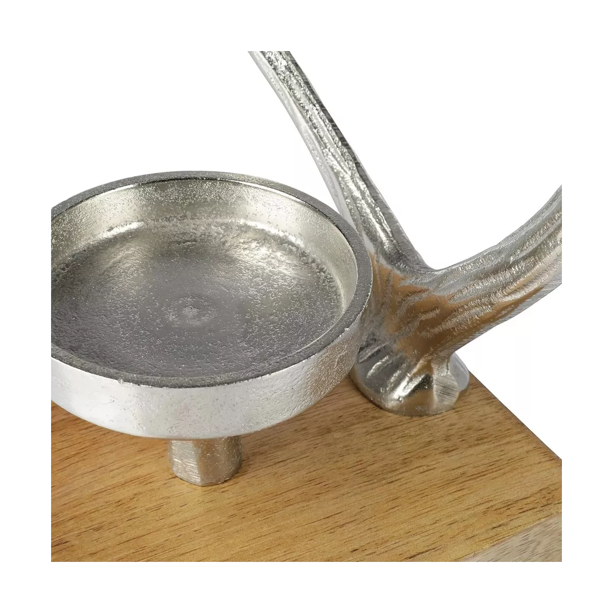 Lot de 2 bougeoirs Bois de Cerf H.42