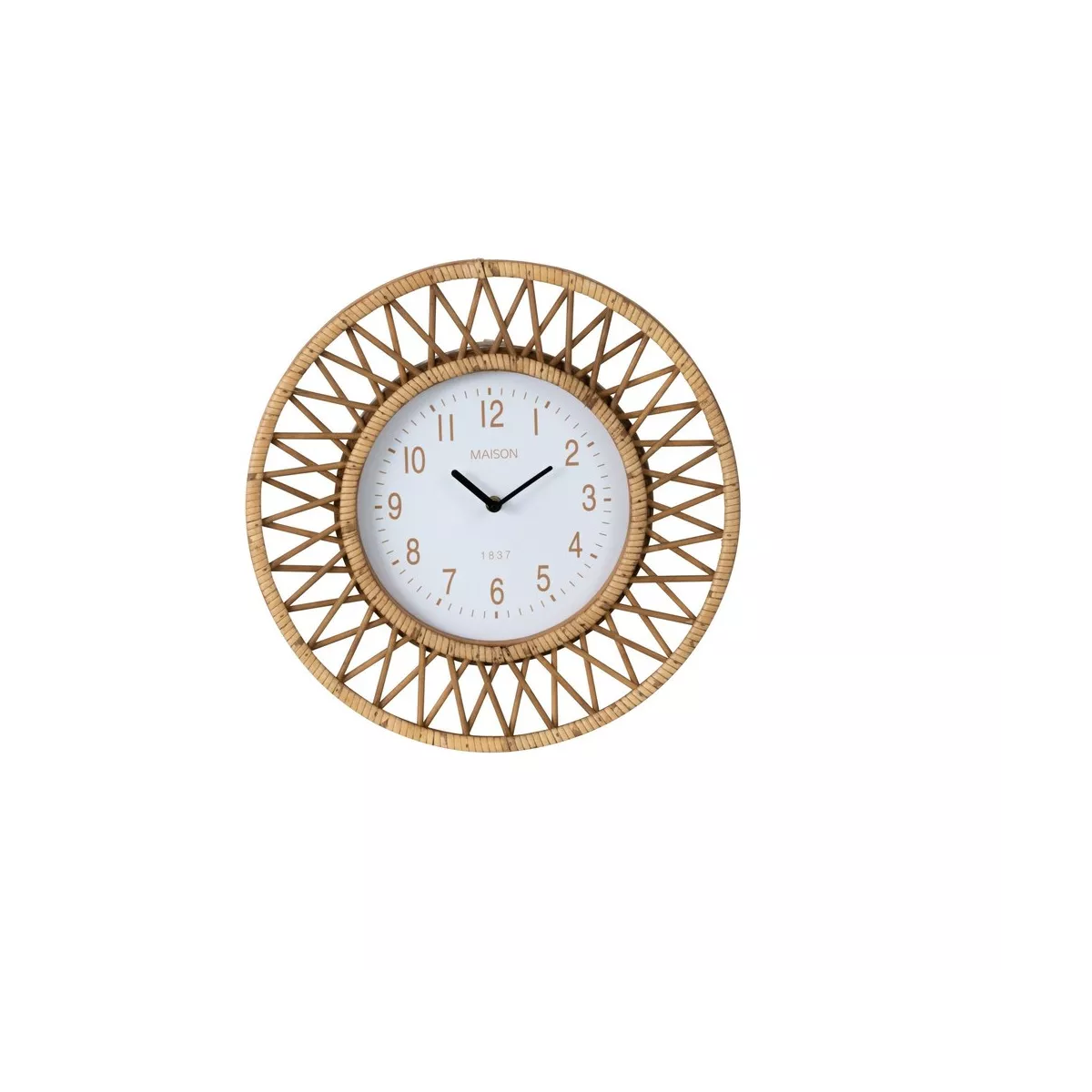 Horloge Rotin Marguerite 40x40