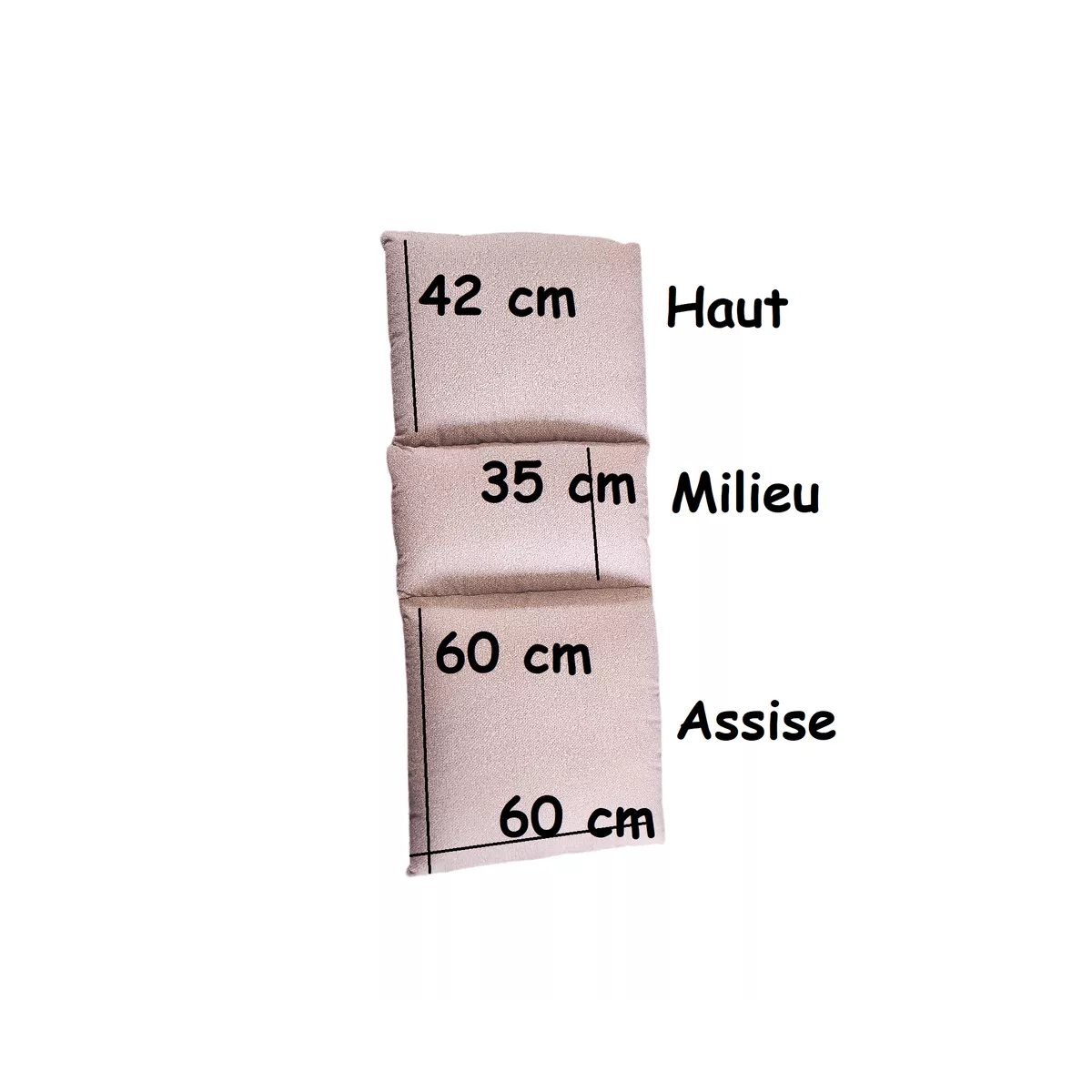 Coussin pour Fauteuil Rotin Leed Tissus Calisto