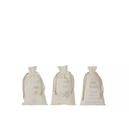 Sac  Joyeux Noël Velours Blanc h49cm