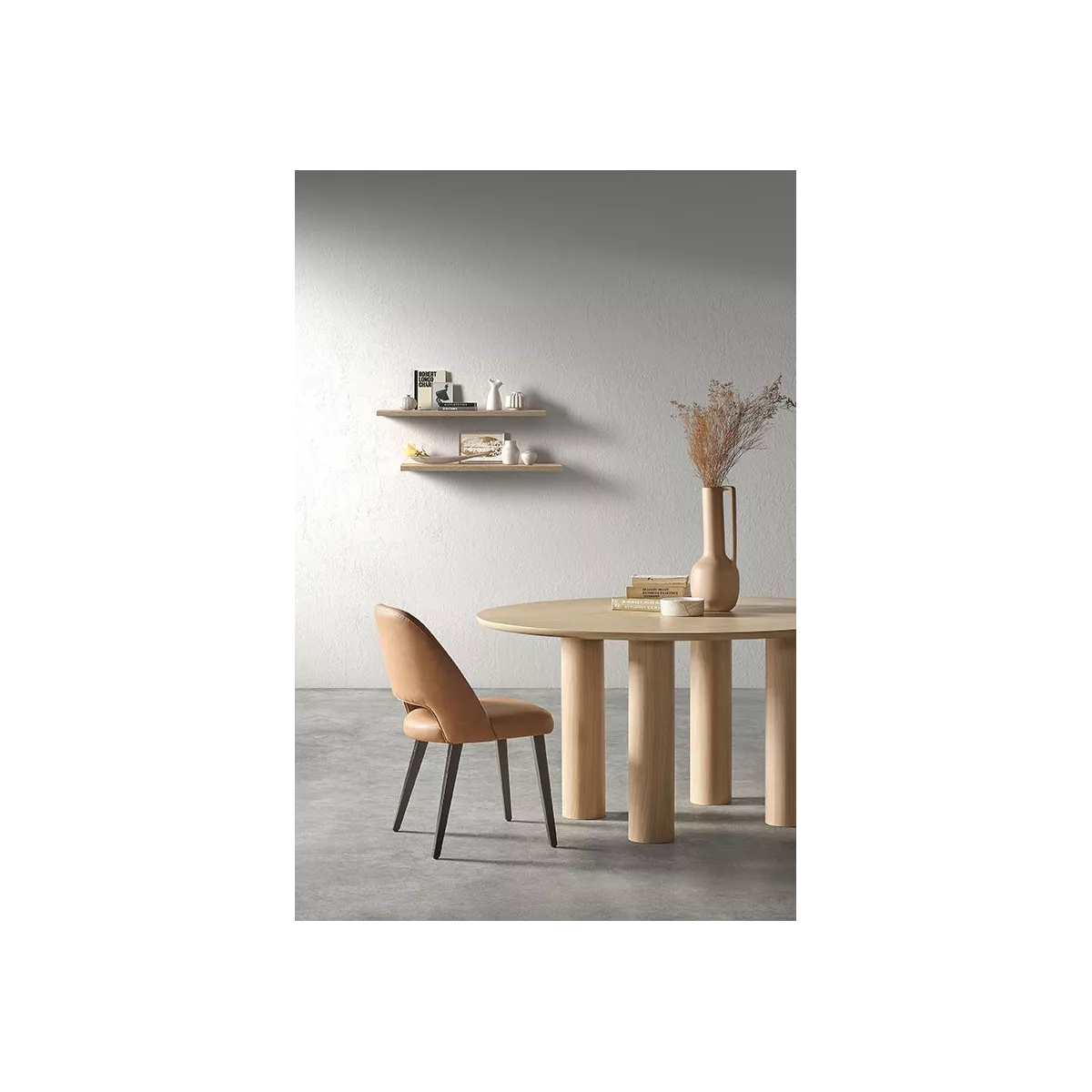 Chaise Joy Simili Cognac
