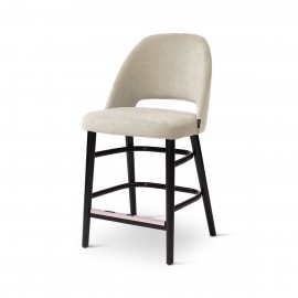 Tabouret de Bar Joy Velour Ecru