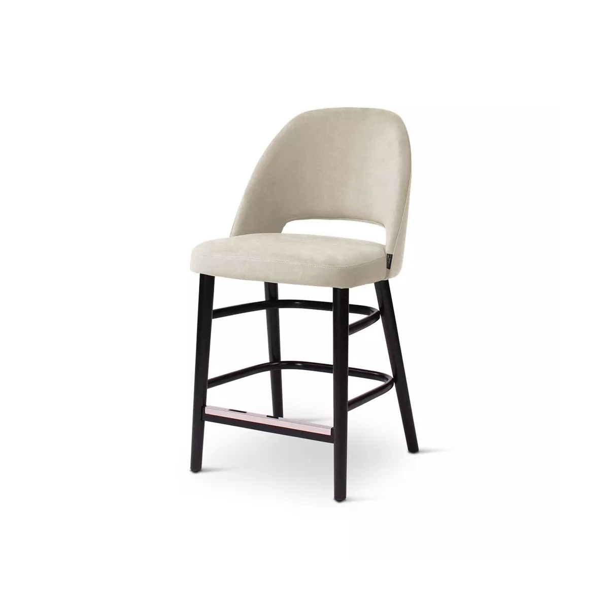 Tabouret de Bar Joy Velours Ecru