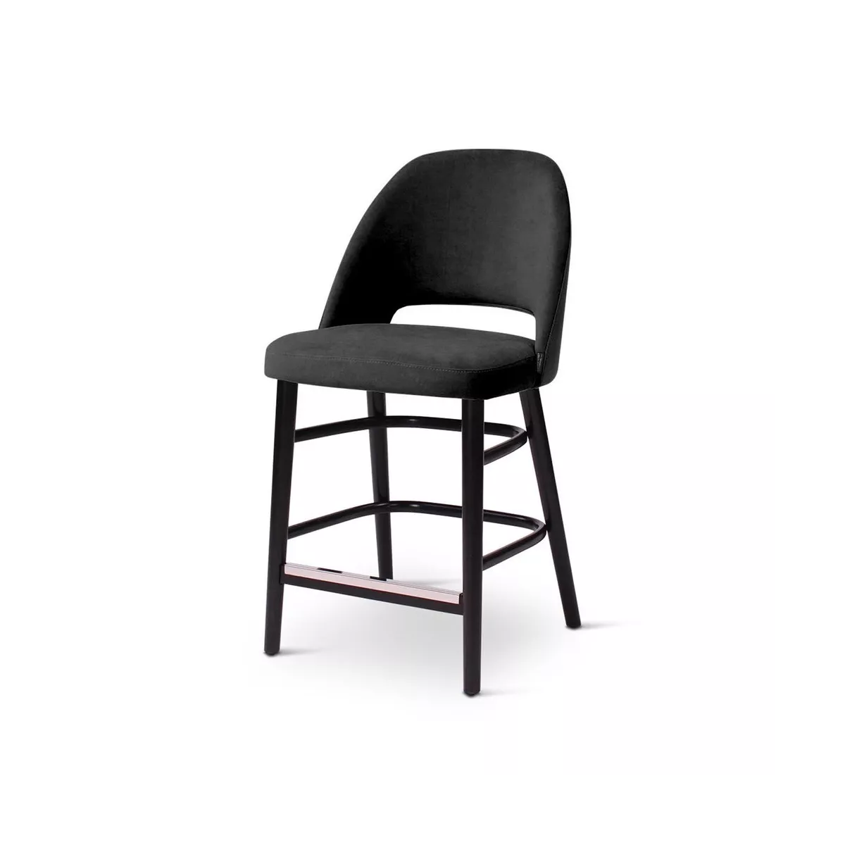 Tabouret de Bar Joy Velours Anthracite