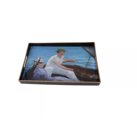 Plateau Rectangualire Bateau Manet 40x26