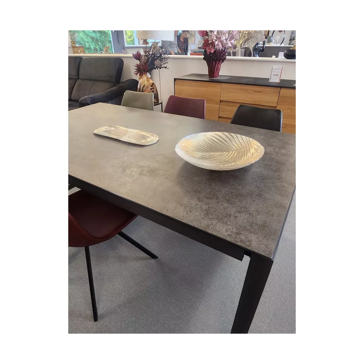 Centre de table en verre Feuille Or et Nacre 40x40