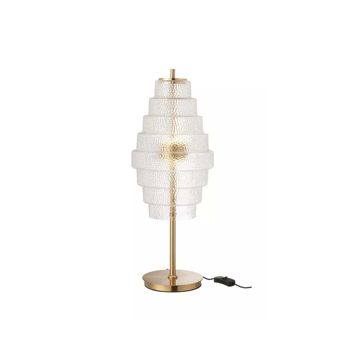 Lampe Led Laiton et Verre h58