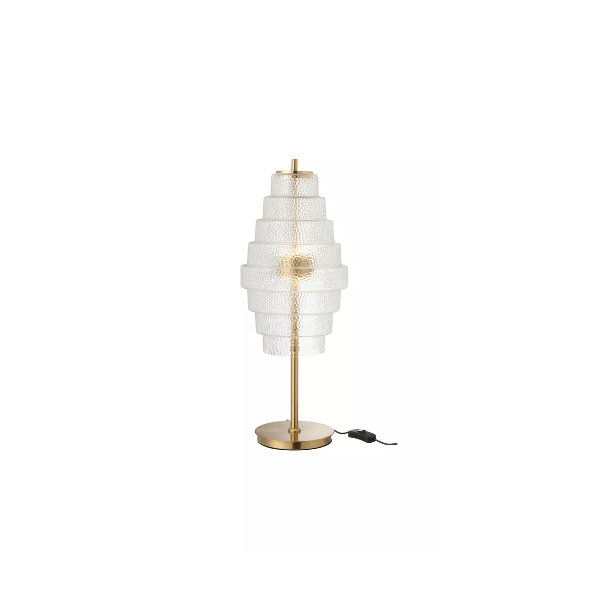 Lampe Led Laiton et Verre h58