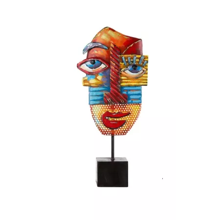 Sculpture Métal Visage H64