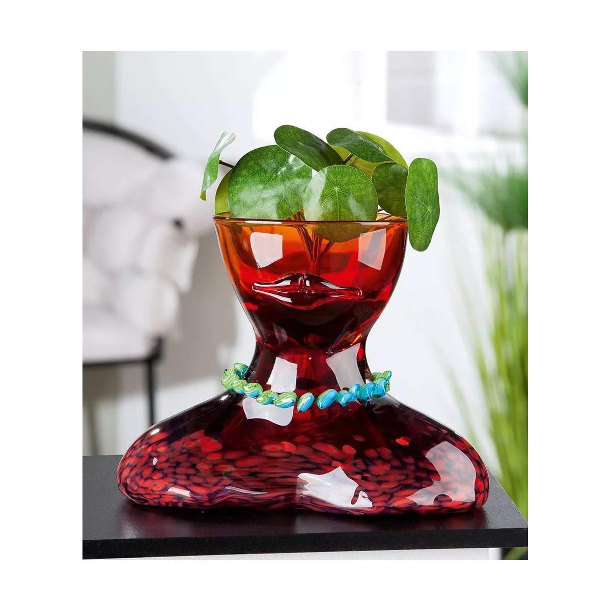 Vase/Buste Sécotine en Pâte de Verre h25