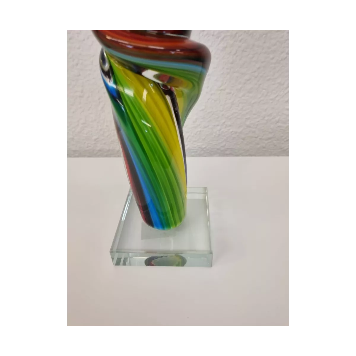 Sculpture Abstraite Noeud Pâte de verre h37