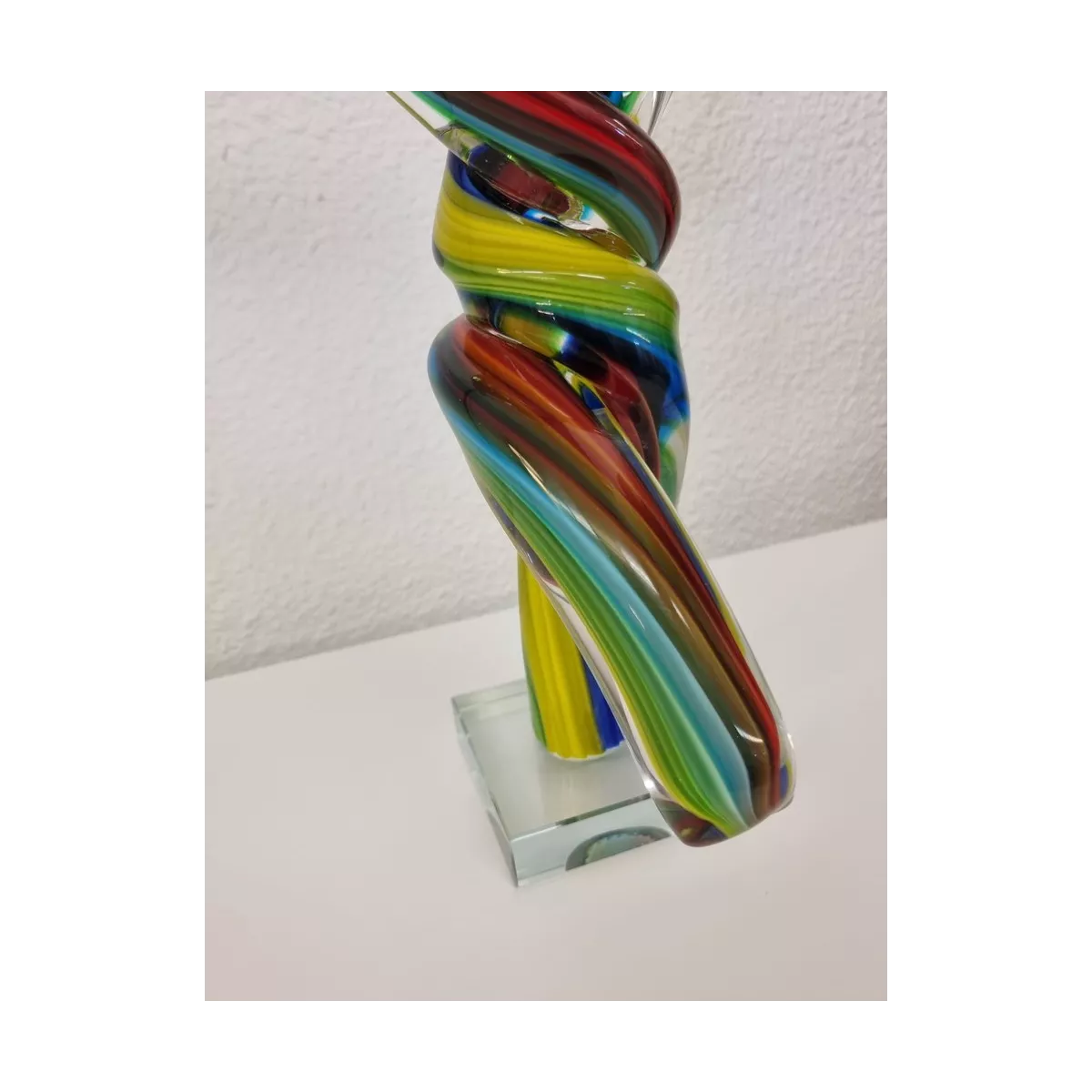 Sculpture Abstraite Noeud Pâte de verre h37