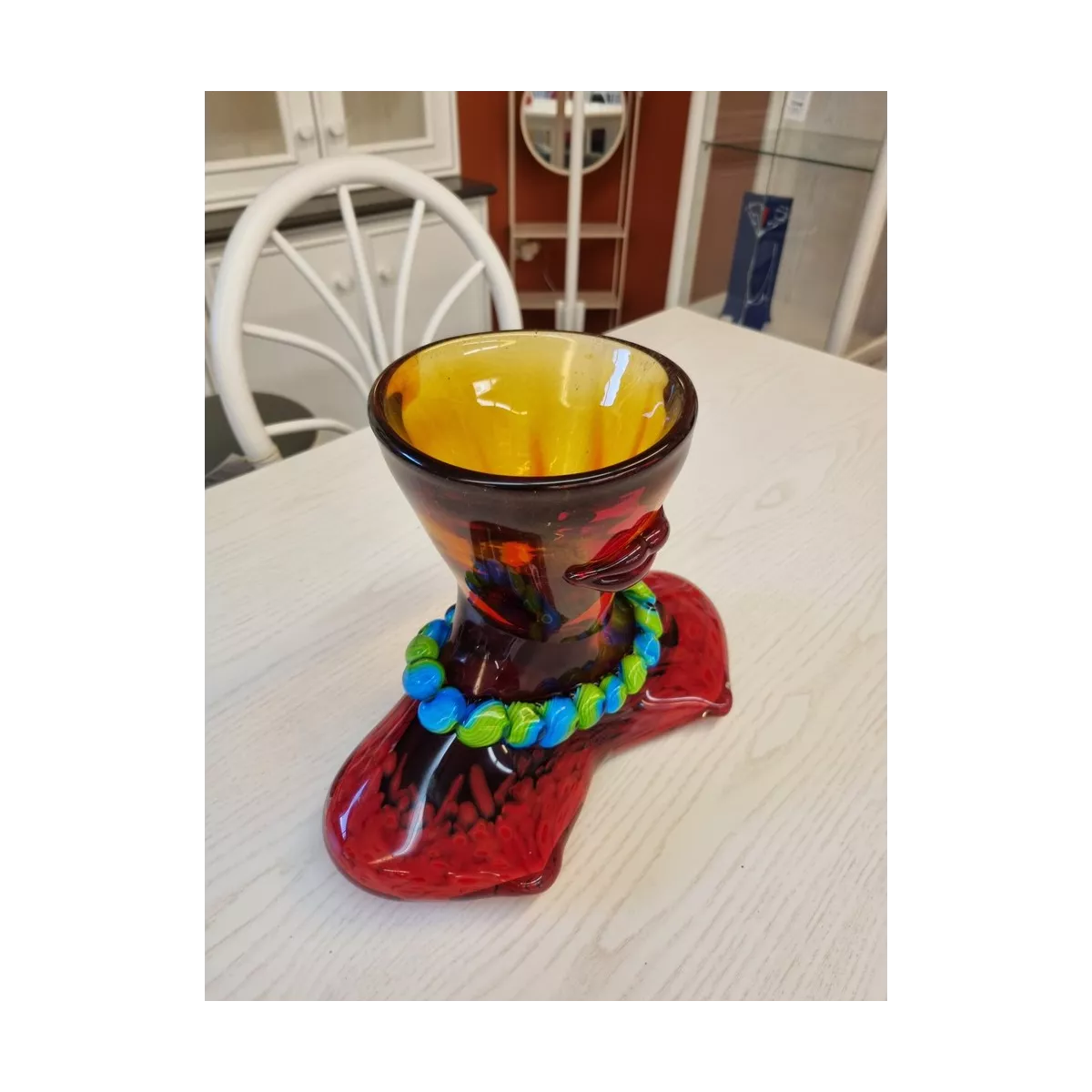 Vase/Buste Sécotine en Pâte de Verre h25