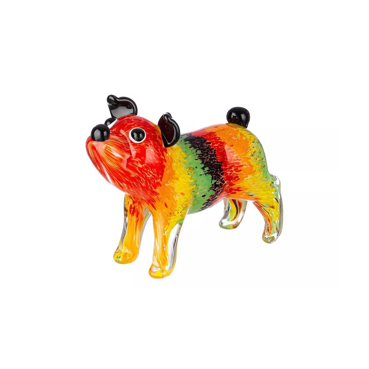 Chien Boby en pate de verre h18