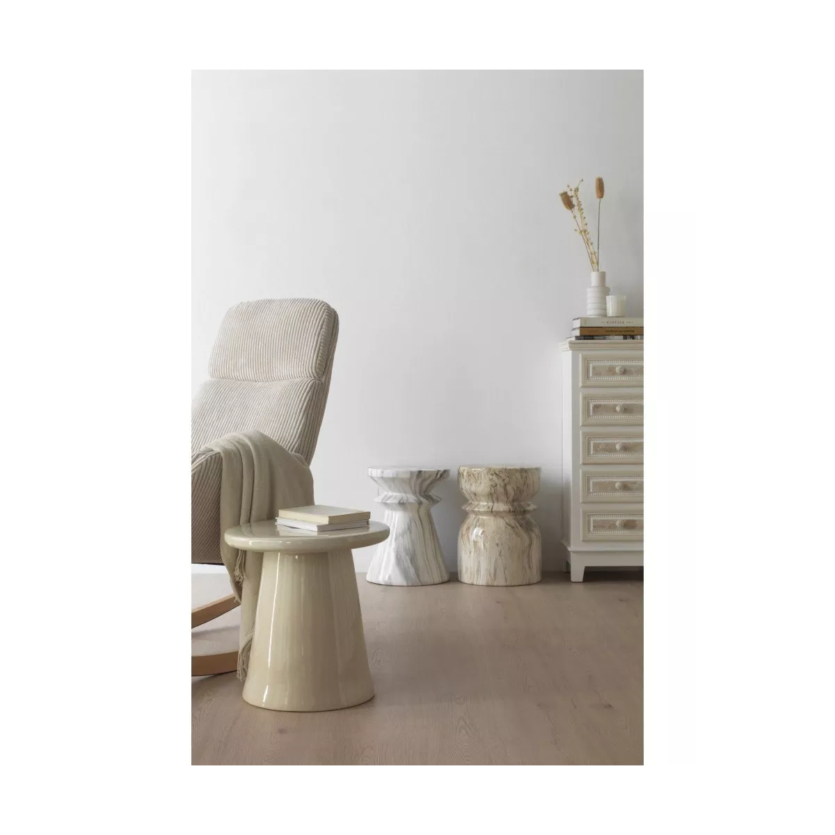 Fauteuil Rocking Lanzarote Ecru