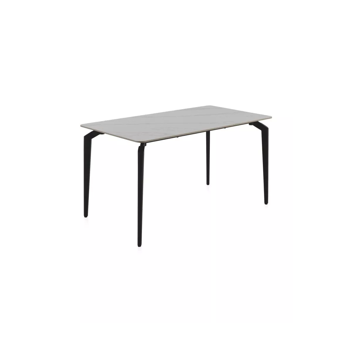 Table Ibiza 140 en Céramique Marbre Blanc