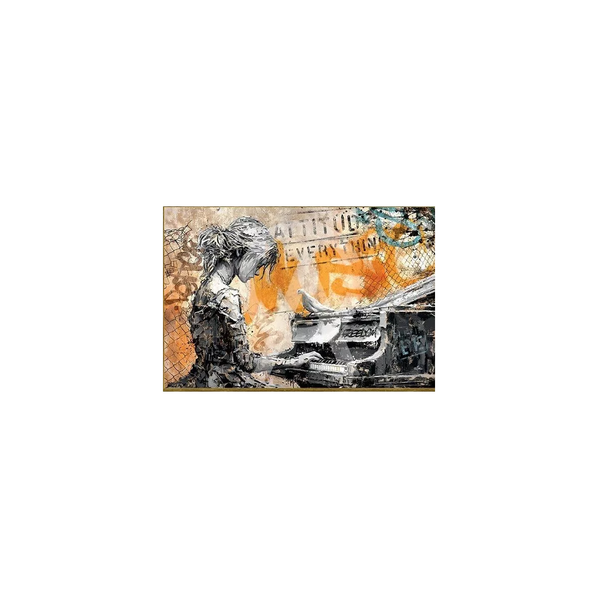 Tableau Romaric, La fille au Piano