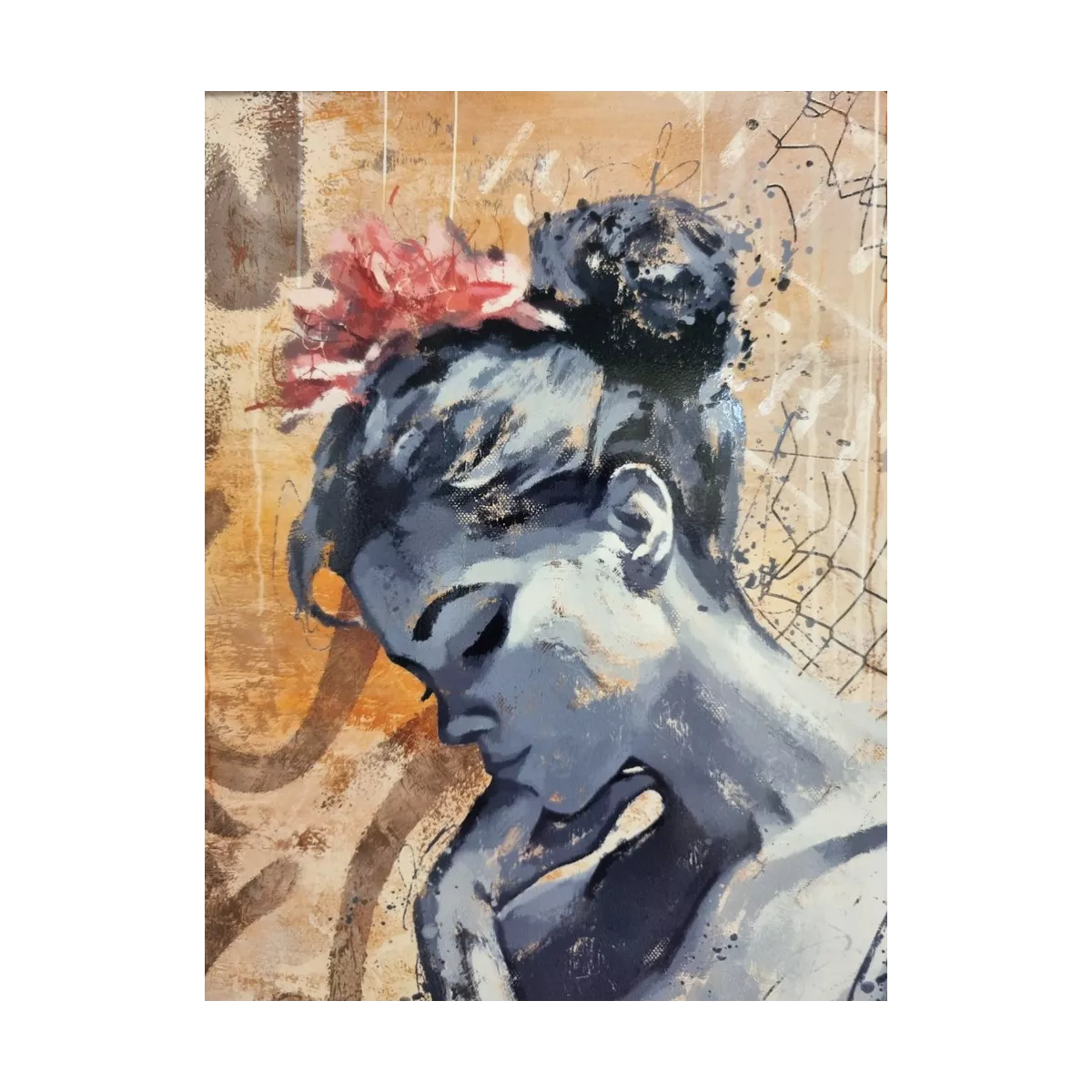 Tableau Romaric, La Femme et L'oiseau