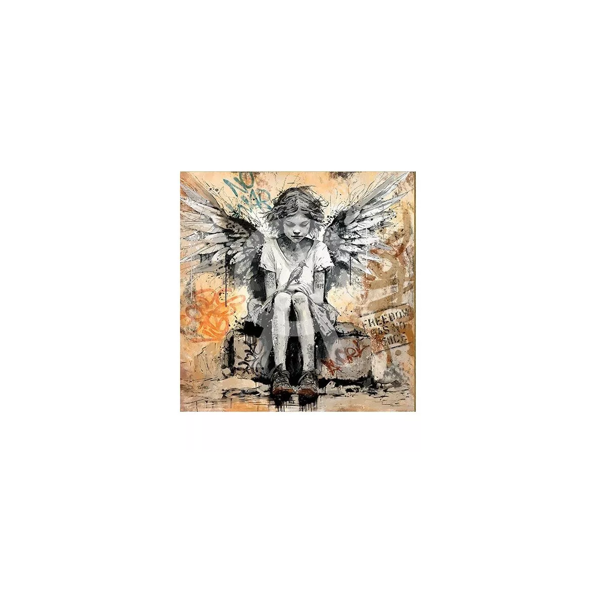 Tableau Romaric, L'Ange et L'oiseau
