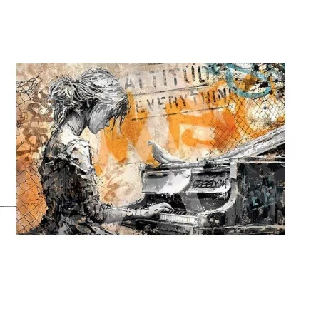 Tableau Romaric, La fille au Piano